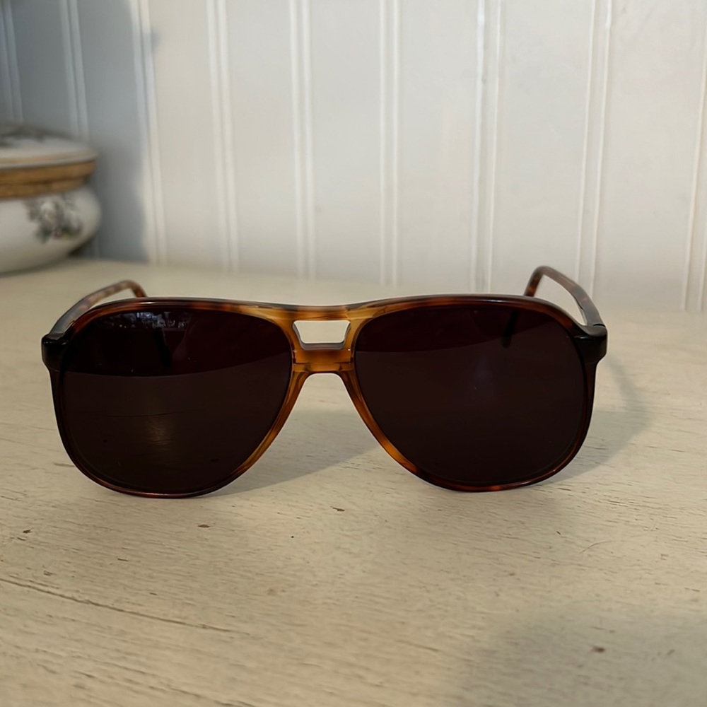 Vintage SM-mArk 54-18 Hong Kong large aviator tortoise frames only